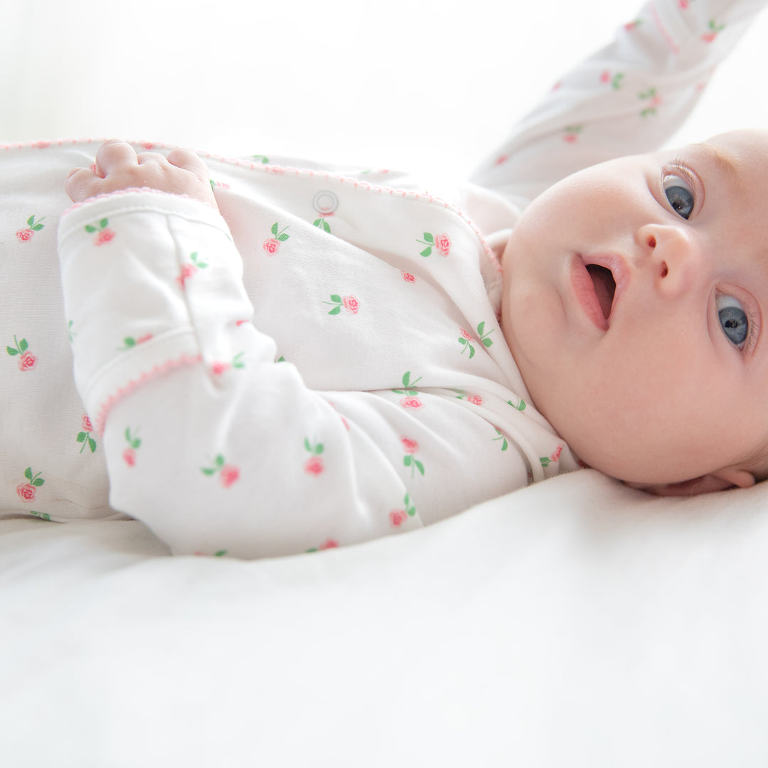 Beach Rose Pima Footed Romper