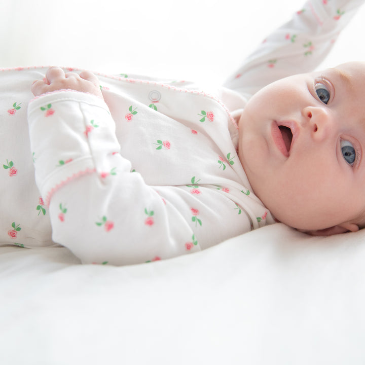 Beach Rose Pima Footed Romper