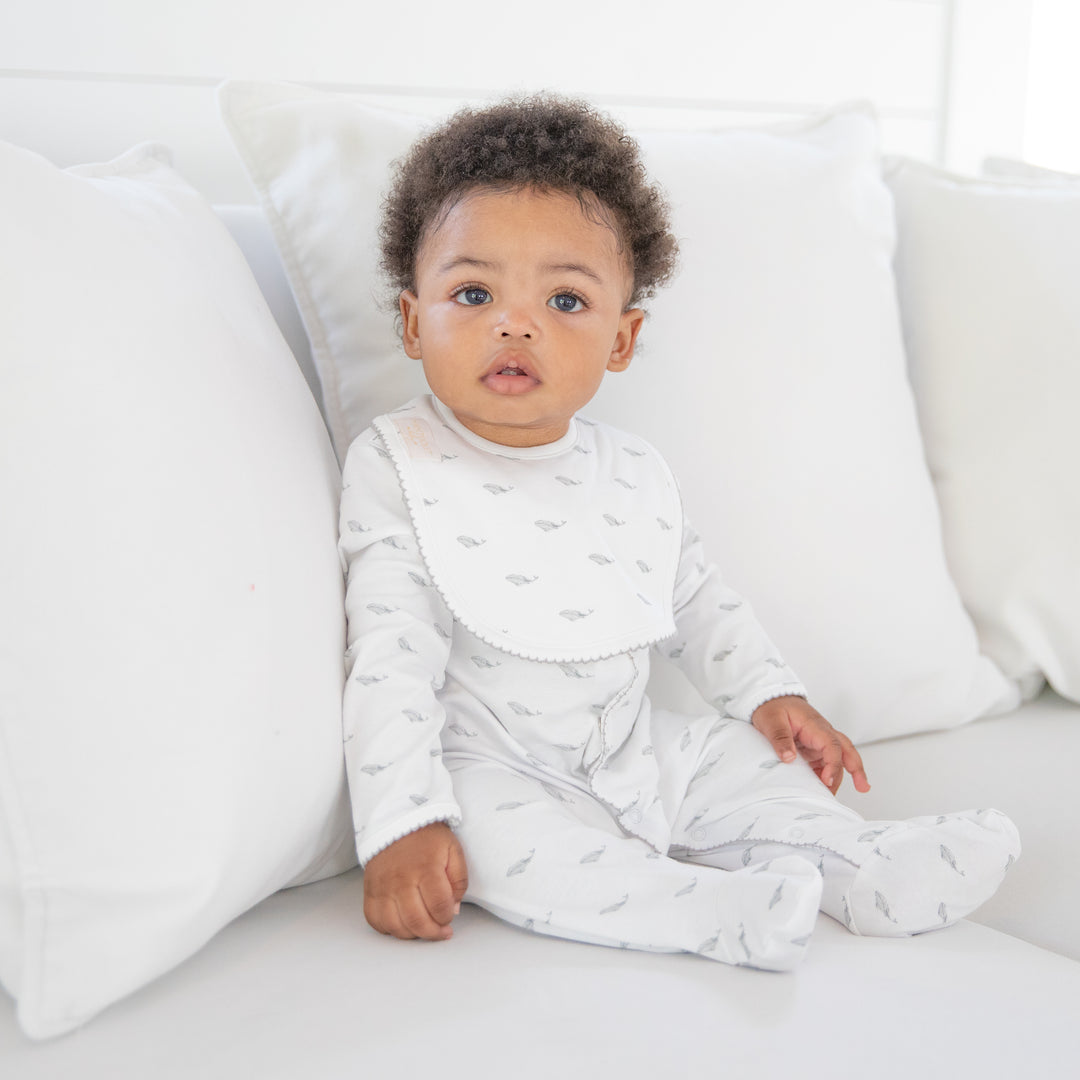 Happy Humpbacks Pima Footed Romper