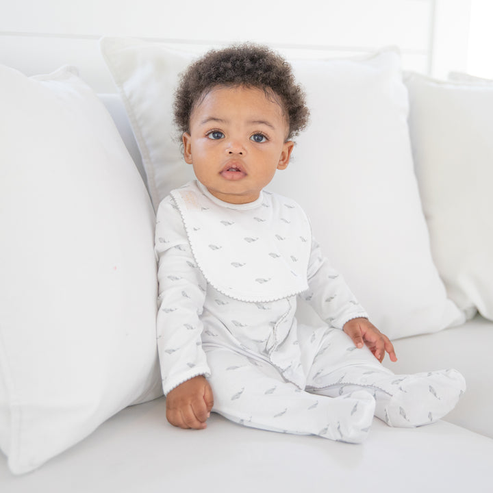 Happy Humpbacks Pima Footed Romper