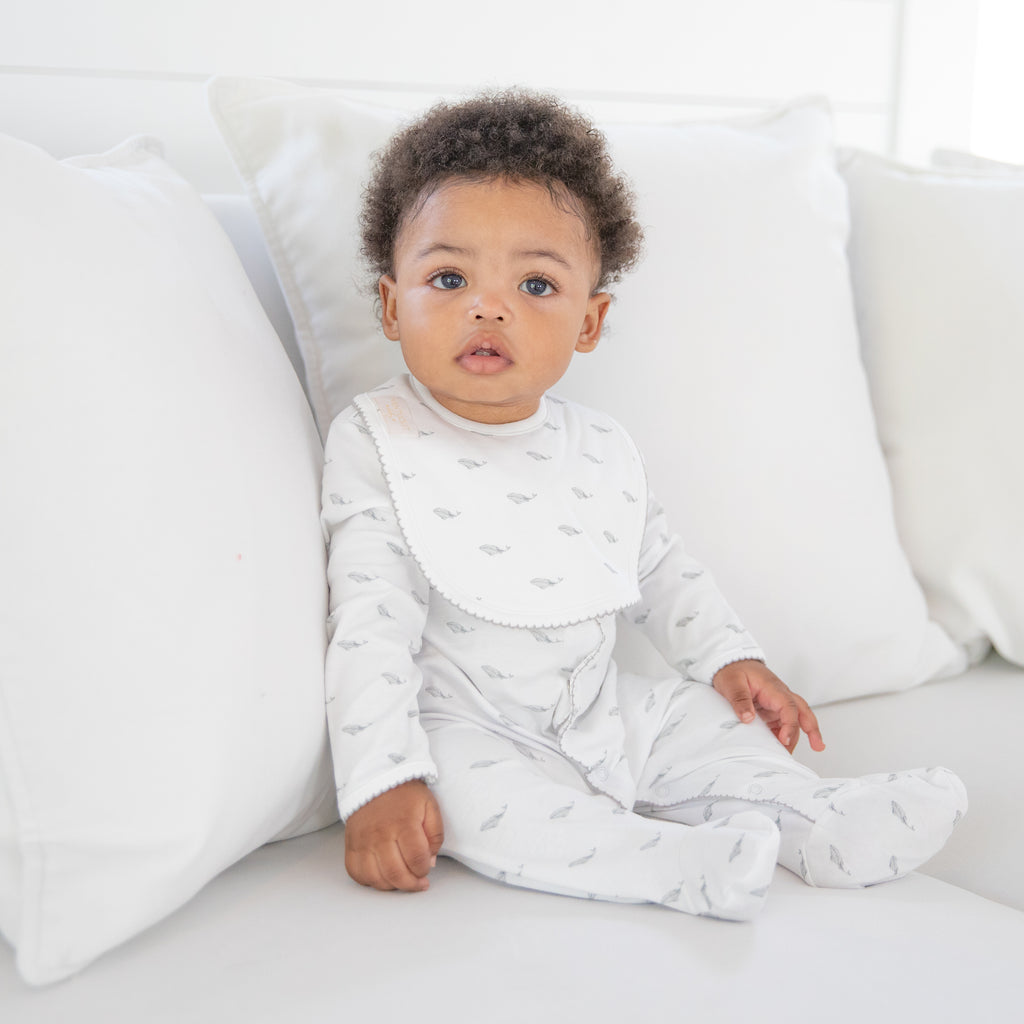 Happy Humpbacks Pima Footed Romper