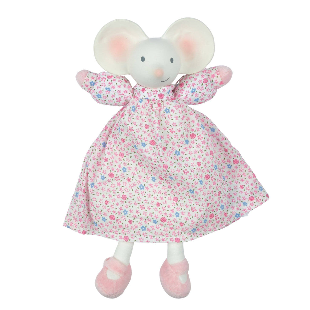 Meiya the Mouse Lovey with Rubber Head in Floral Dress