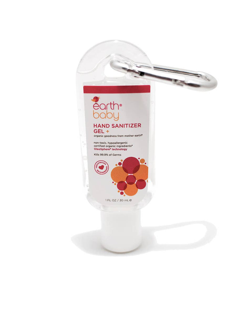 Earth Baby Hand Sanitizer Gel+ Carabiner, 1 Fl Oz