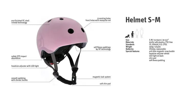 Scoot and Ride Kids Helmet (S - M) - Rose