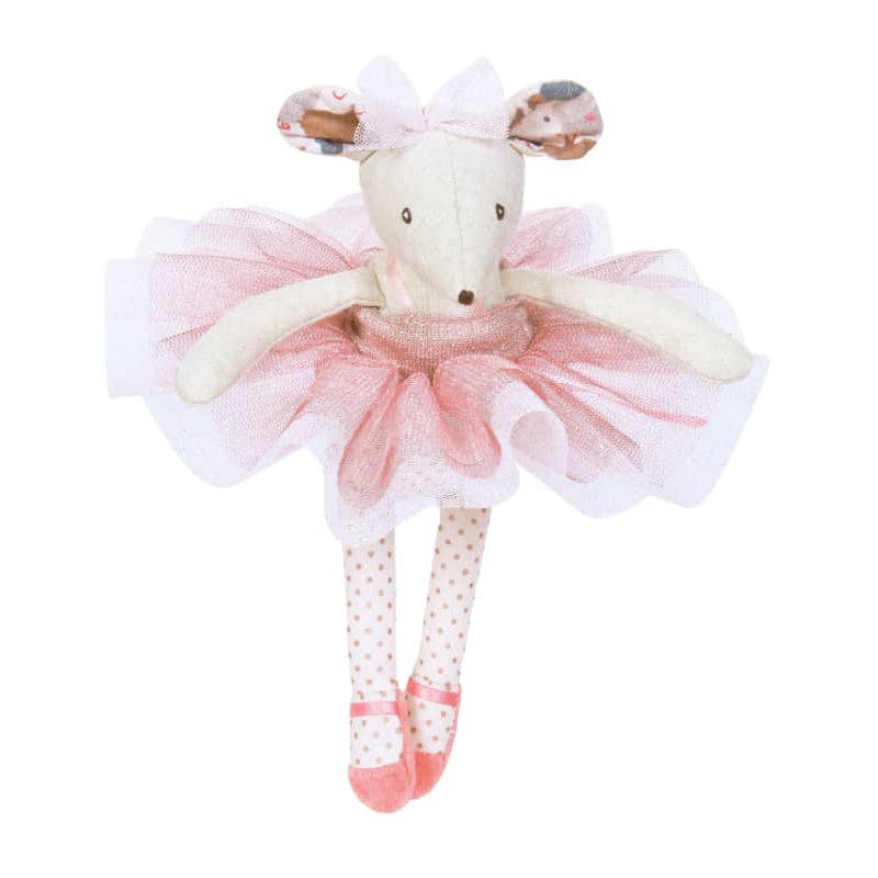 Moulin Roty Ballerina Mouse with Pink Glitter Tutu - Doll