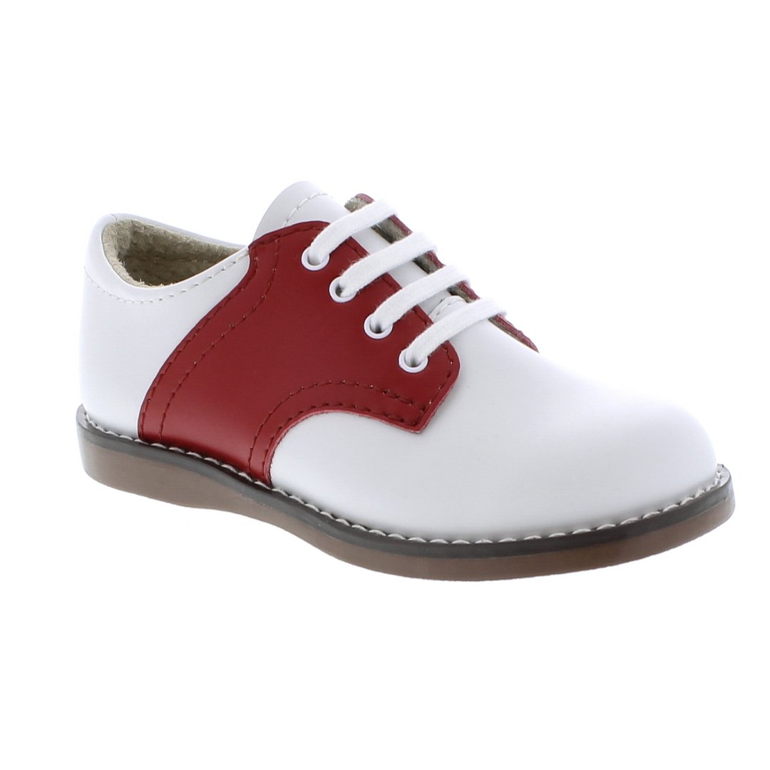 FootMates Cheer Oxford-Classic White & Royal Red