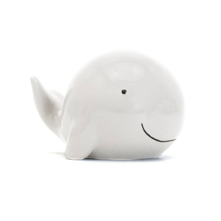 Ceramic Whale Piggy Bank-White