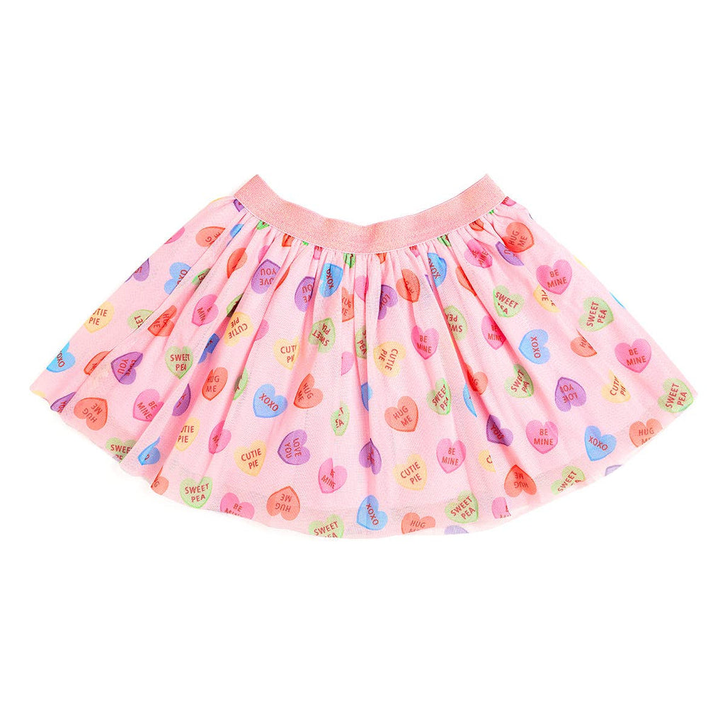 Candy Hearts Valentine's Day Tutu - Kids Dress Up Skirt: 1-2Y
