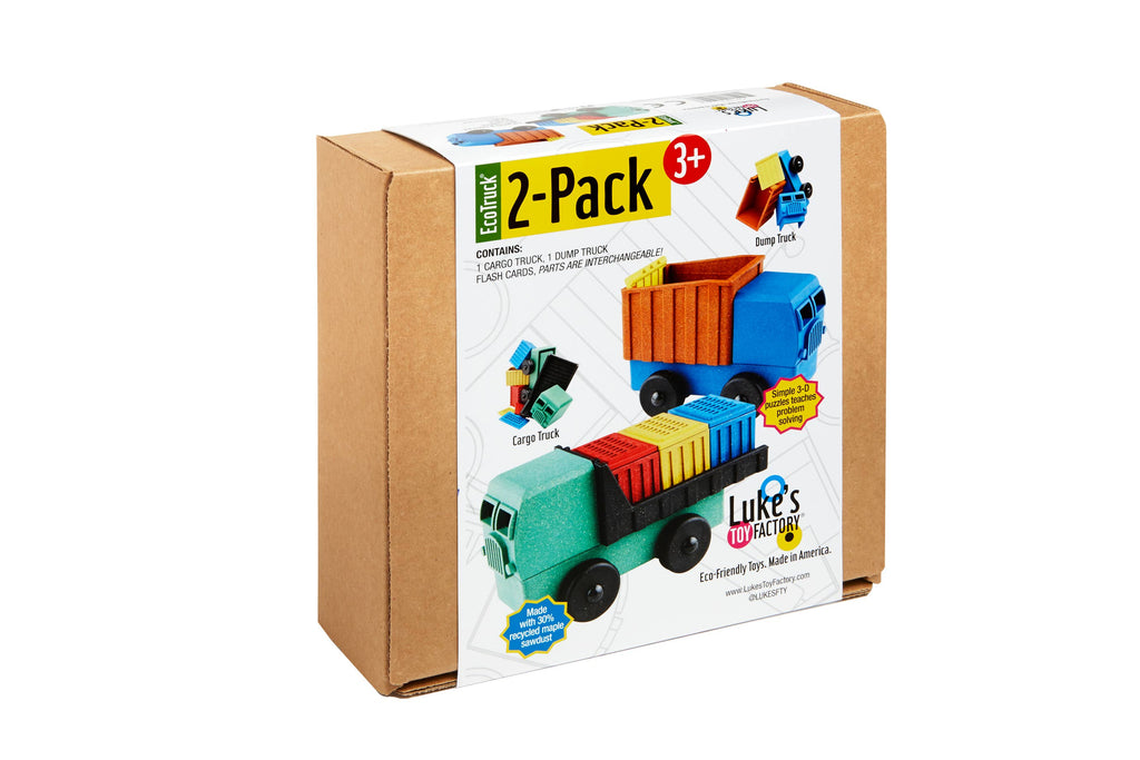 Cargo and Dump Truck 2 Pack