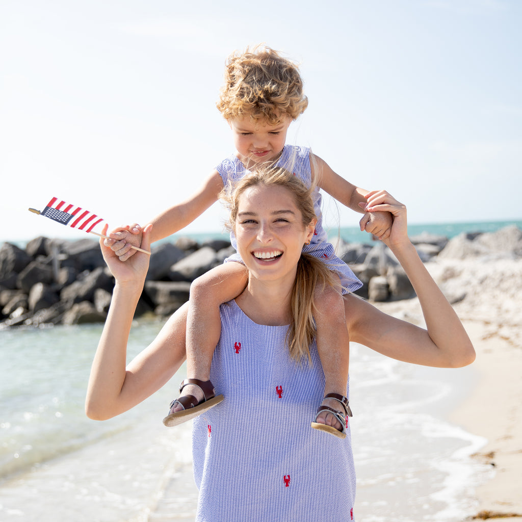 Women's New England Lobster Seersucker Dress