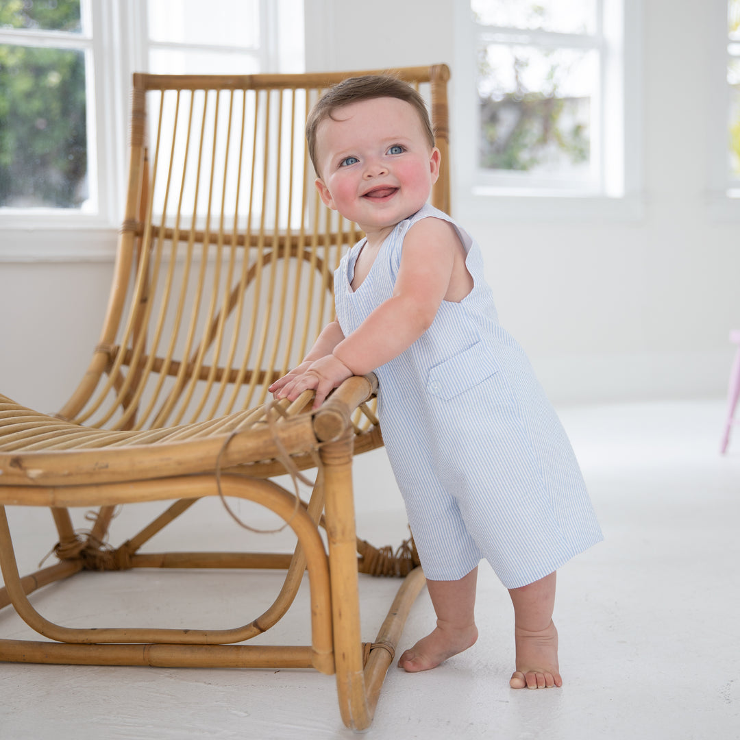 Kennedy Jon Jon-Light Blue Seersucker