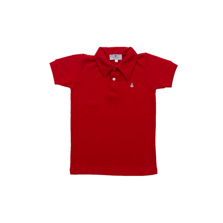 Set Sail Pique Polo-Royal Red