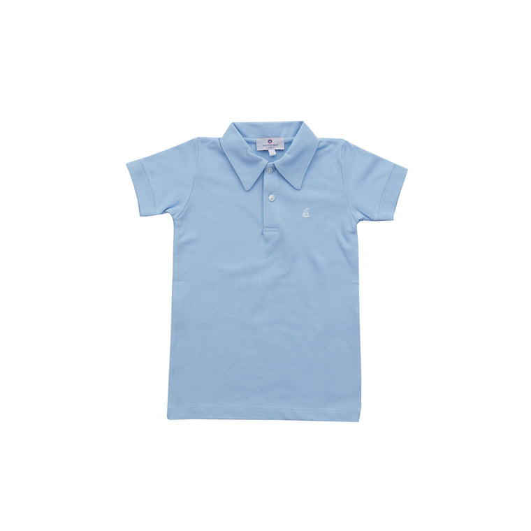 Set Sail Pique Polo-Chatham Bars Blue
