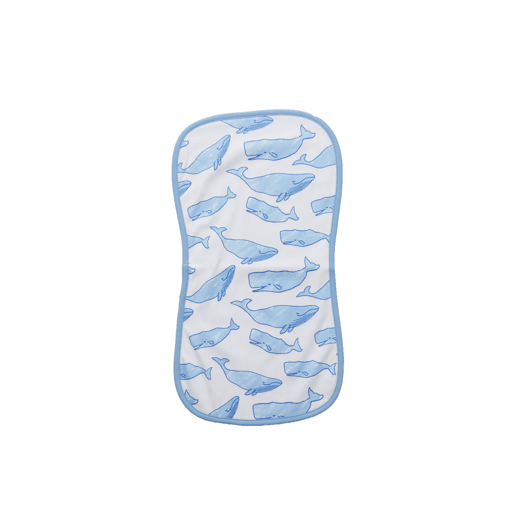 Watercolor Whales Over the Shoulder Burp Cloth