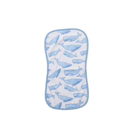 Watercolor Whales Over the Shoulder Burp Cloth