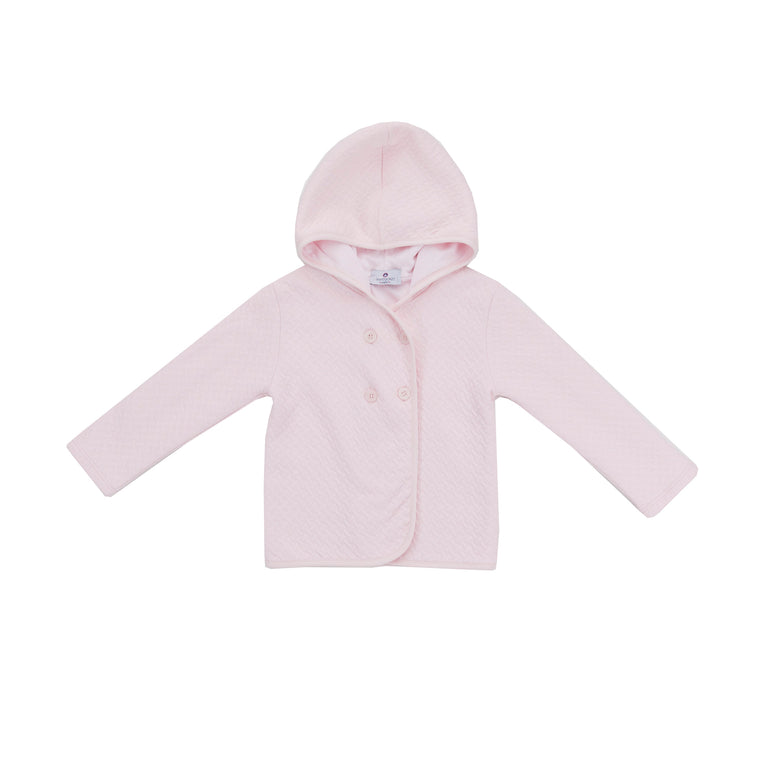 Quilted Peacoat-Pink