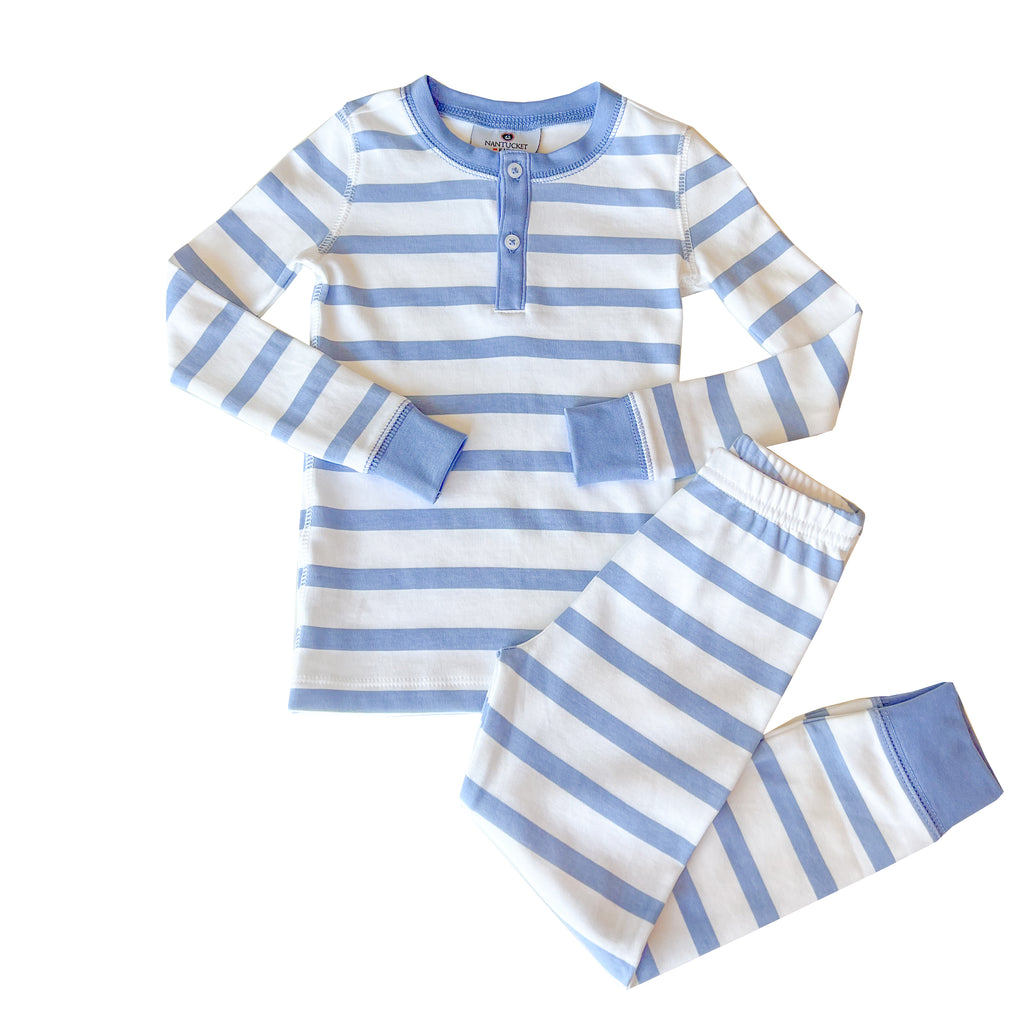 Portside Pima Jammies 2-Piece Set-Ultramarine Stripe