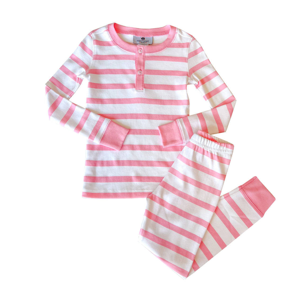 Portside Pima Jammies 2-Piece Set-Pocomo Pink Stripe