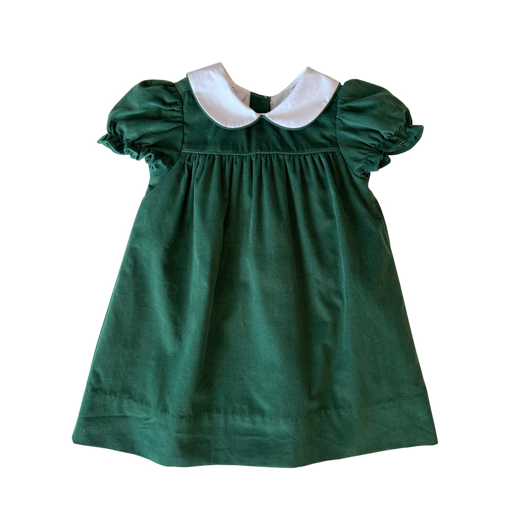 Charlotte Dress-Hunter Green Corduroy