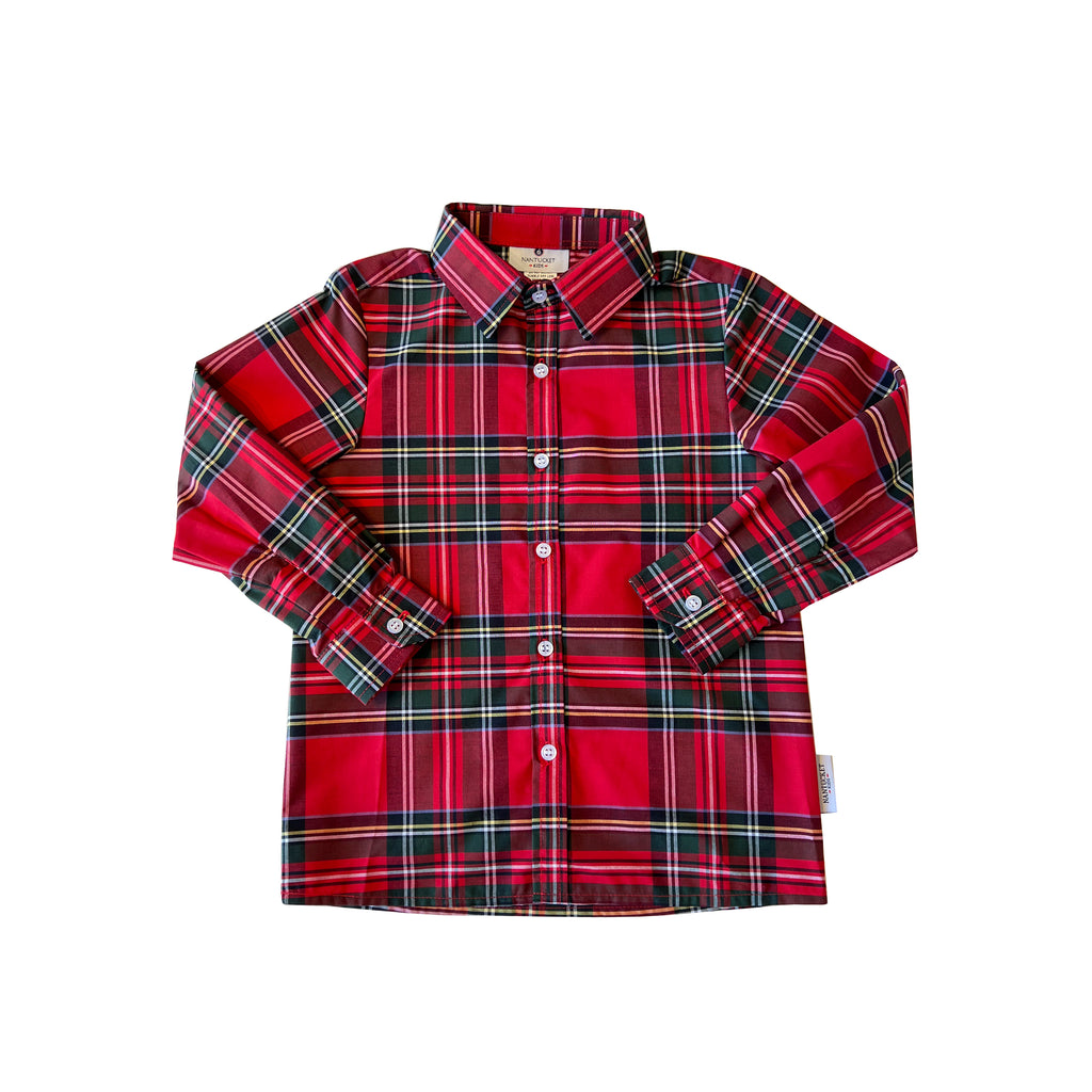 Royal Red Tartan Button Down
