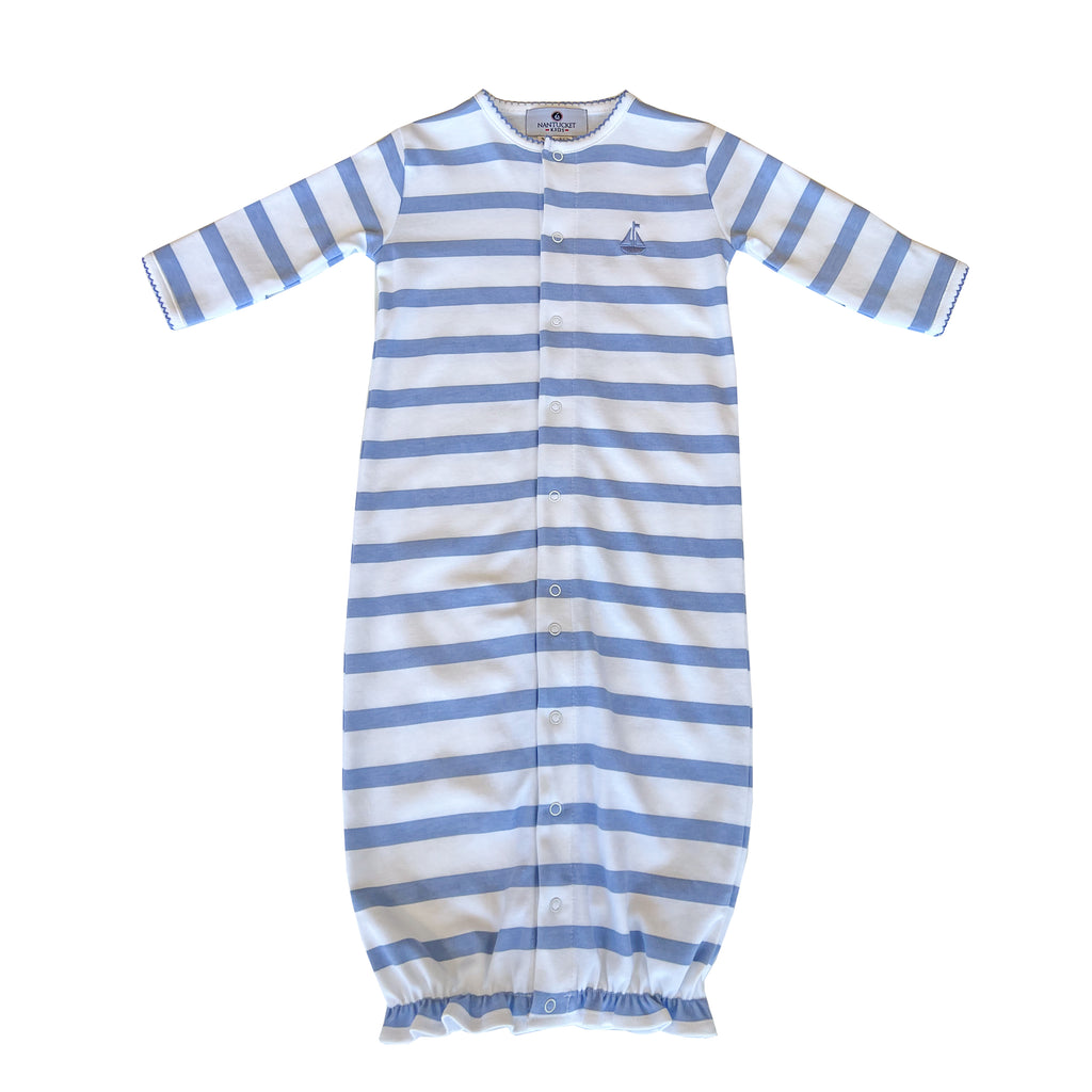Portside Stripe Convertible Gown-Ultramarine