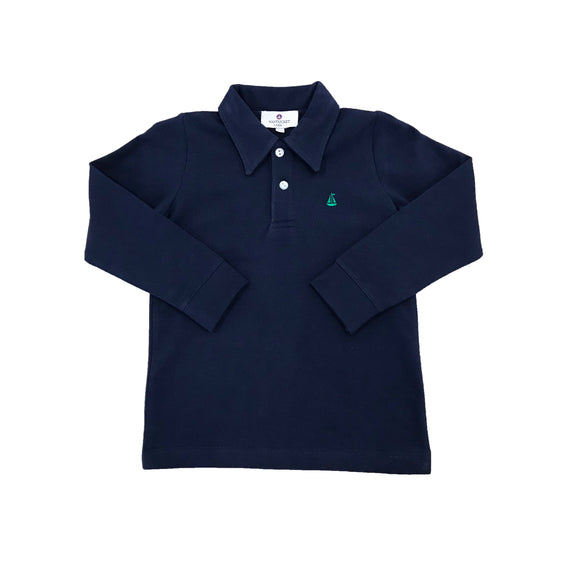 Set Sail Pique Polo-Nautical Navy