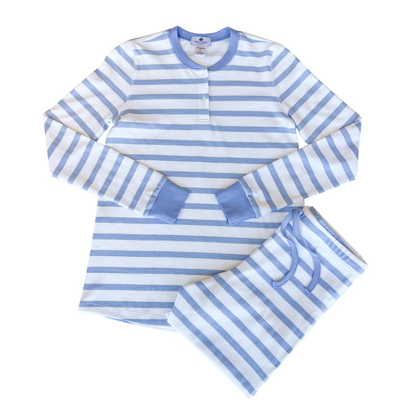 Portside Stripe Women's Pajama Set-Ultramarine