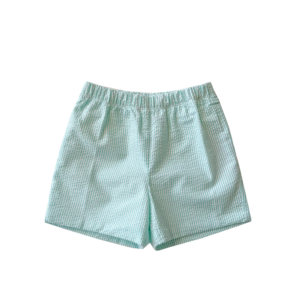 Cisco Shorts-Aqua Seersucker