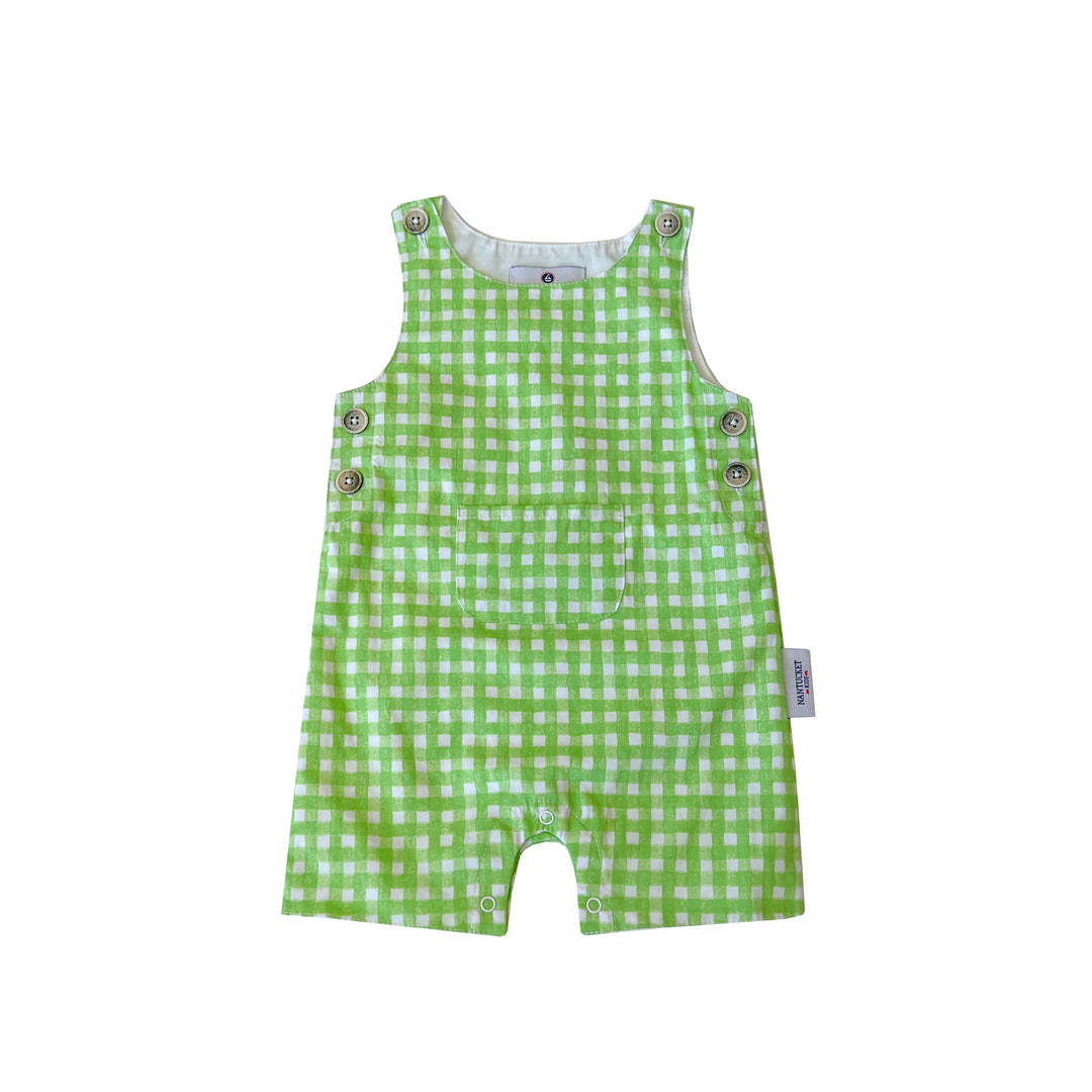 Grass Green Gingham Shortall