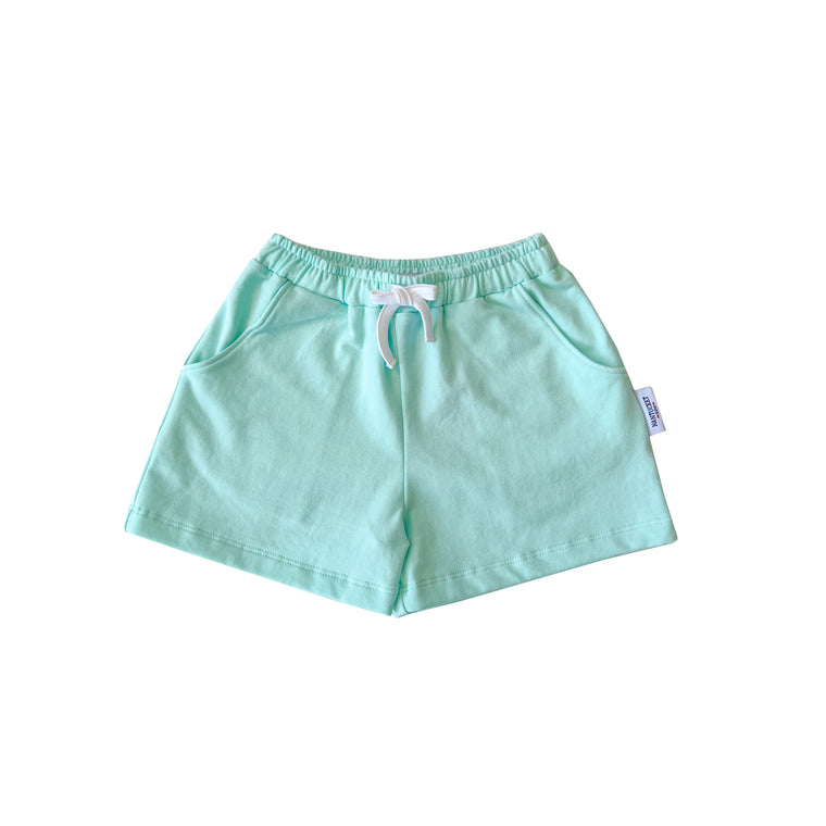 French Terry Play Shorts-Seafoam