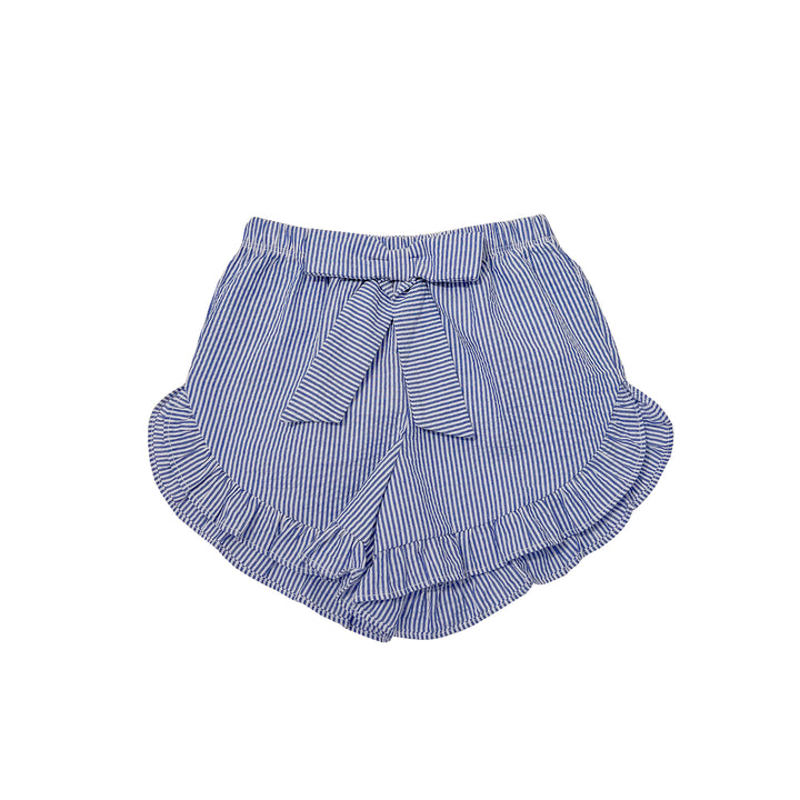 Shelby Seersucker Shorts-Navy Stripe