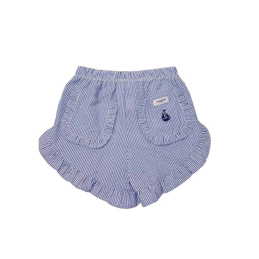 Shelby Seersucker Shorts-Navy Stripe
