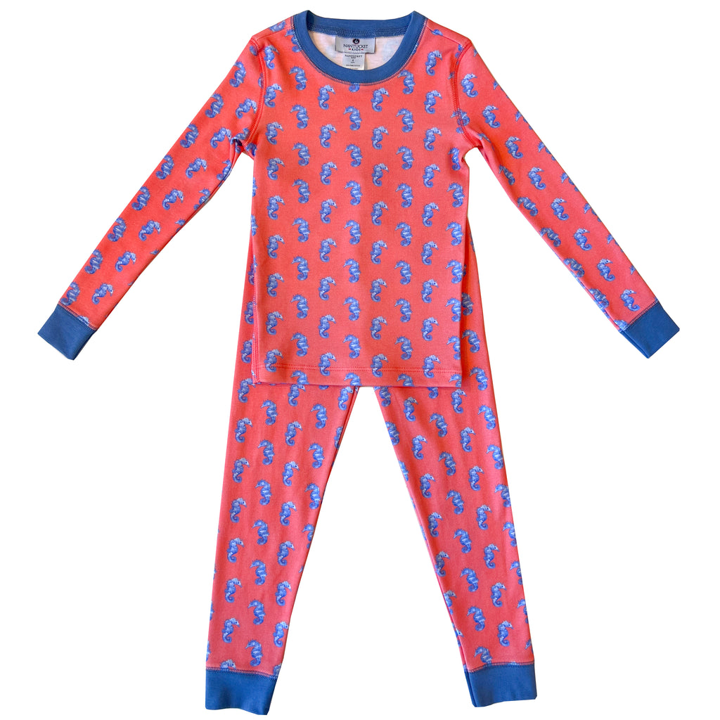 Seahorse Pima Jammies 2-Piece Set