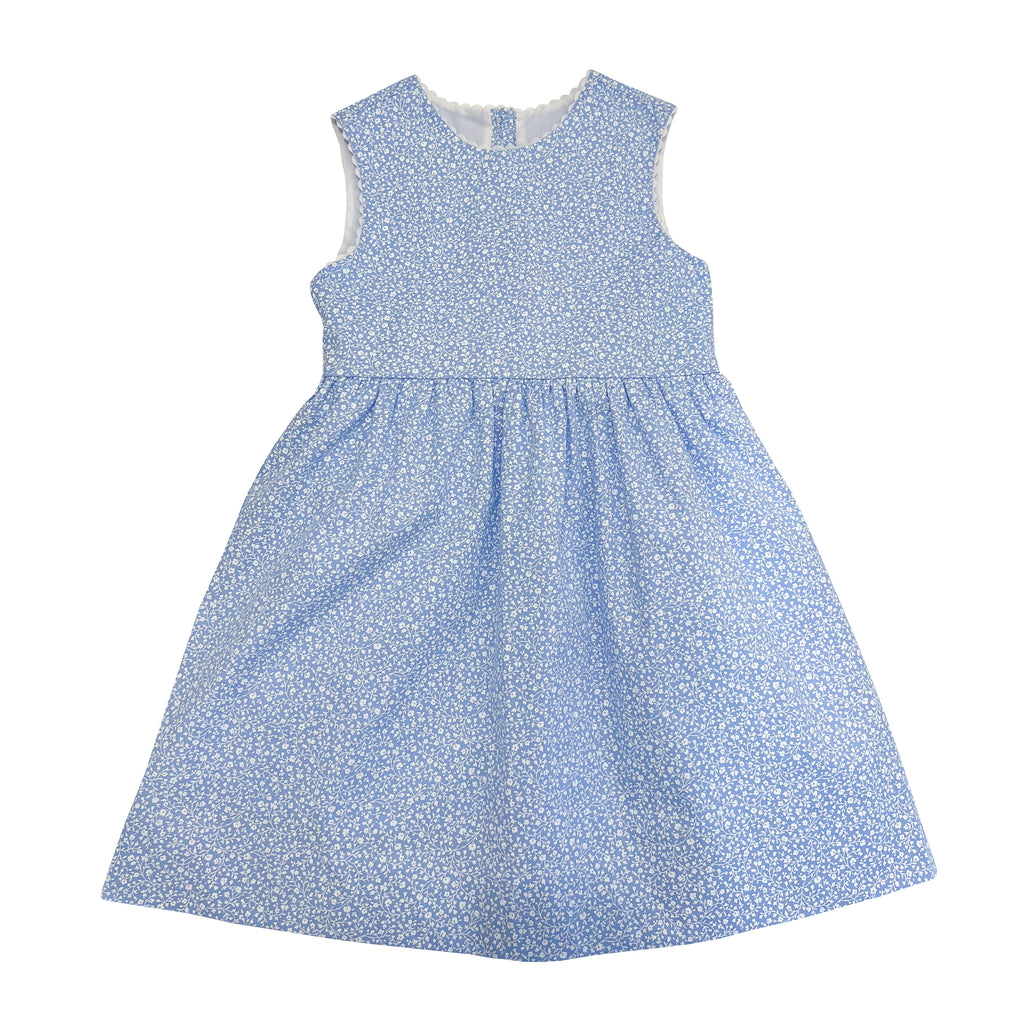 Alice Dress-Blue Bayberry Floral