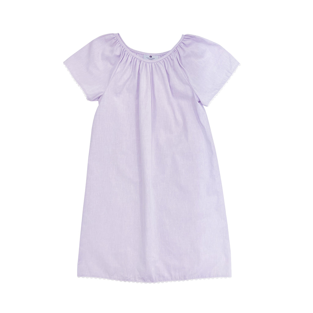 Chambray Shift Dress-Lilac