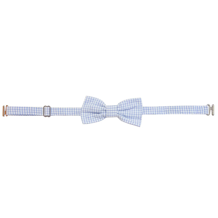 Beau's Bow Tie-Blue Seersucker Check