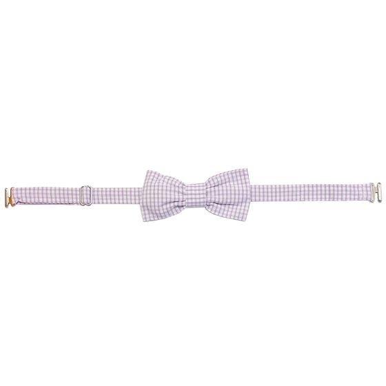 Beau's Bow Tie-Lilac Seersucker Check