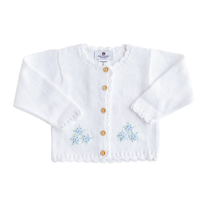 Hydrangeas in Bloom Pima French Knot Cardigan