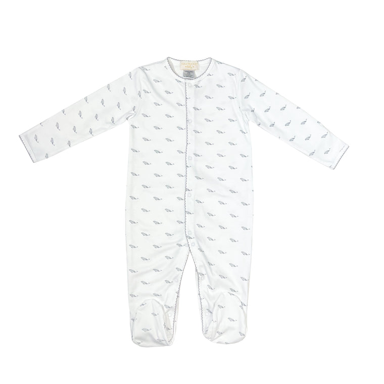 Happy Humpbacks Pima Footed Romper