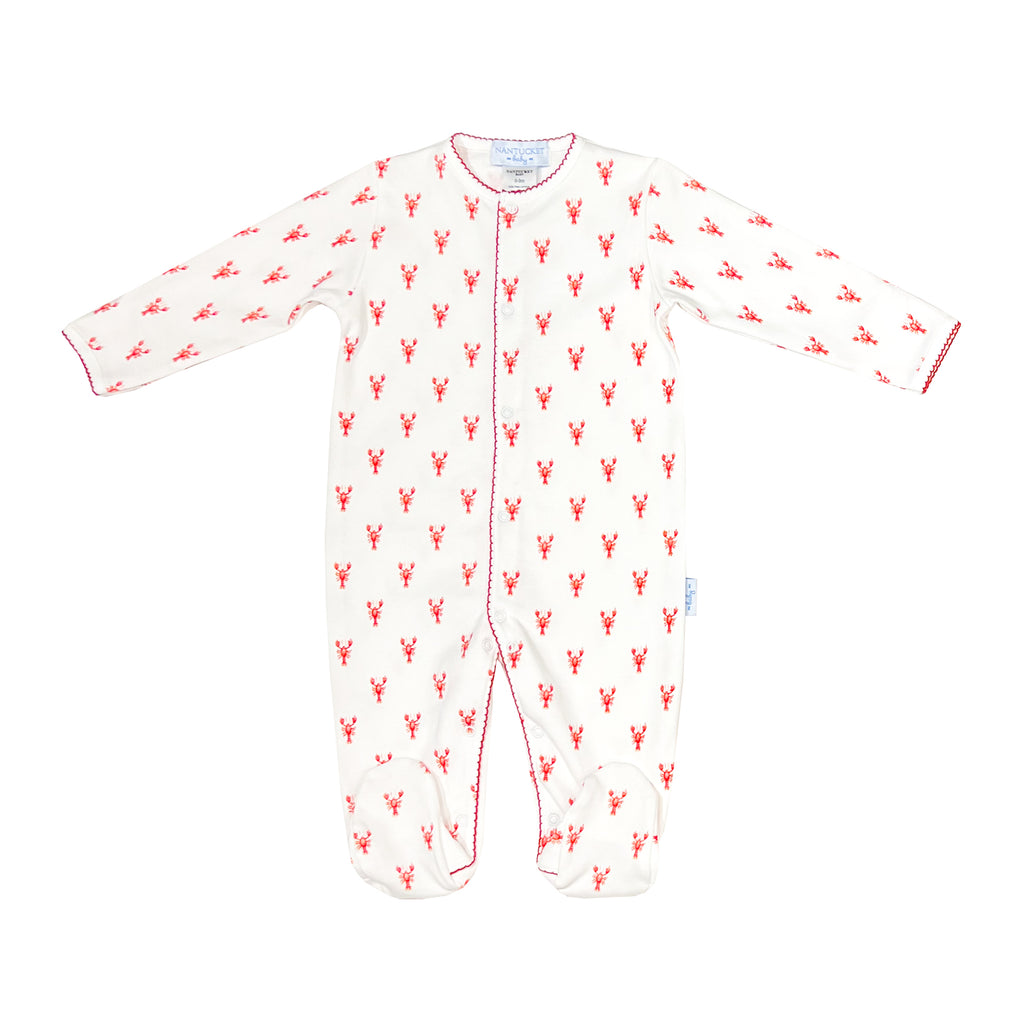 New England Lobster Pima Footed Romper