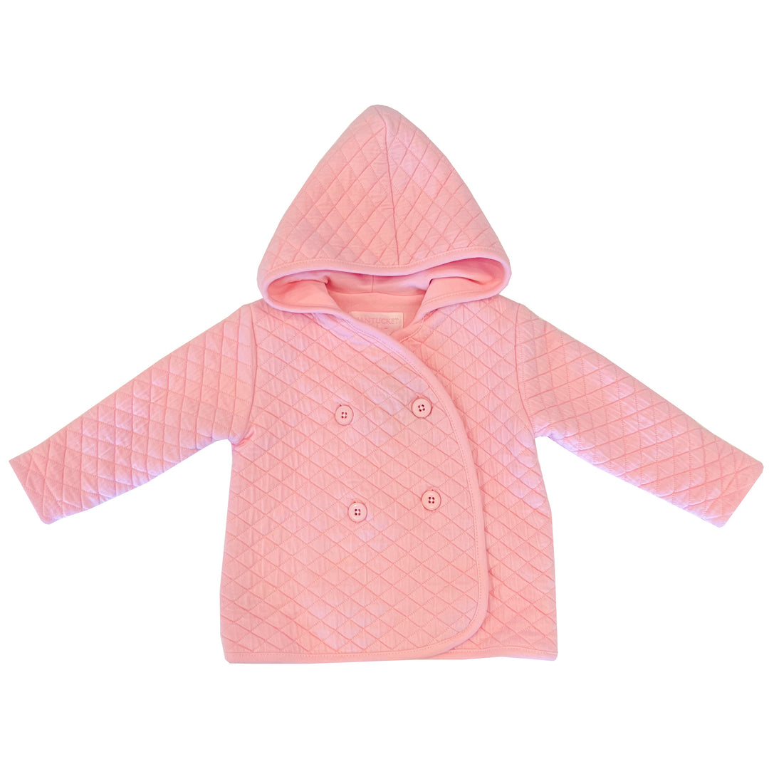 Quilted Peacoat-Peony