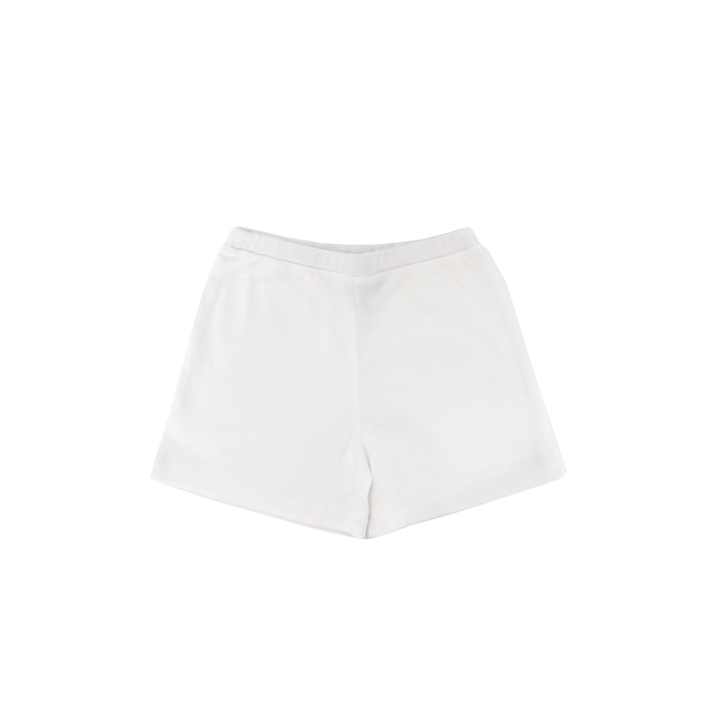 Pima Play Shorts-Classic White