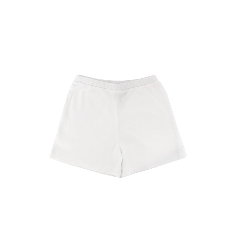 Pima Play Shorts-Classic White