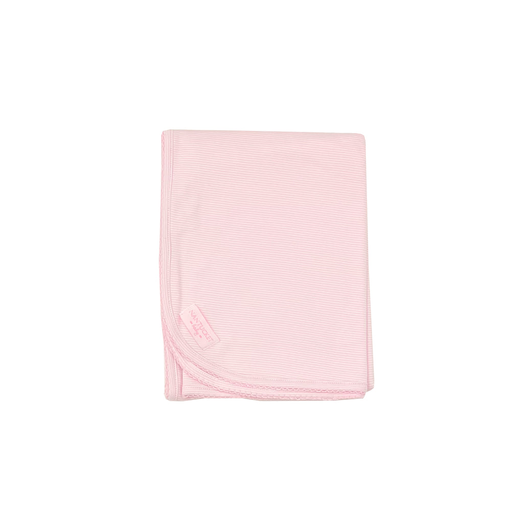 Essential Pima Blanket-Peony Stripe