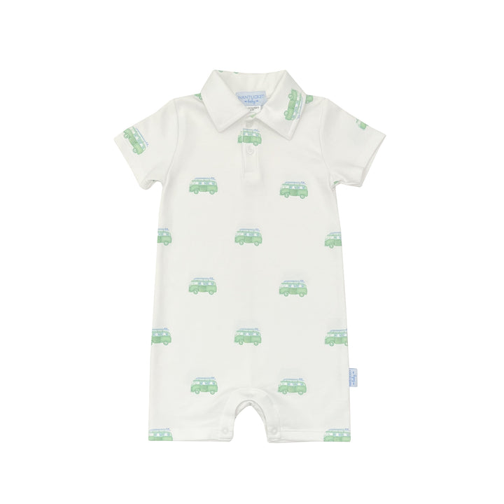 Portside Pima Polo Romper-Camper Van