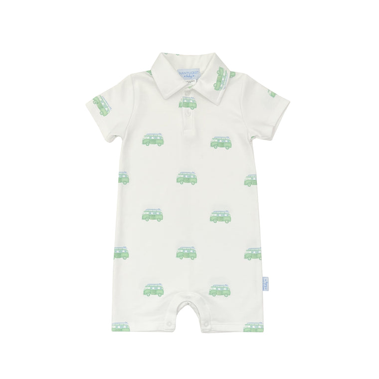 Portside Pima Polo Romper-Camper Van