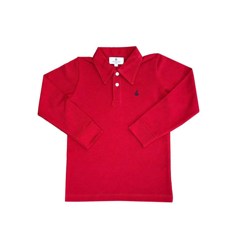 Set Sail Pique Polo-Royal Red