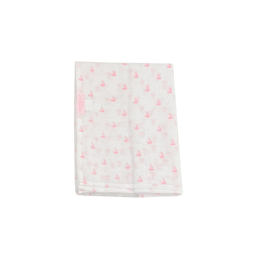 Tradewinds Muslin Swaddle Blanket-Peony