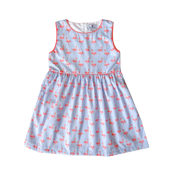 Flamingo Poplin Play Dress