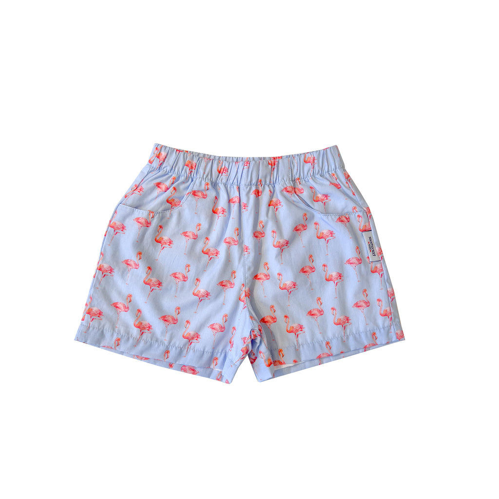 Flamingo Poplin Play Shorts